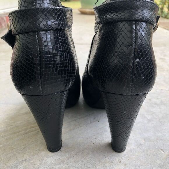 Loeffler Randall snakeskin platform ankle boots 10 - Picture 4 of 7